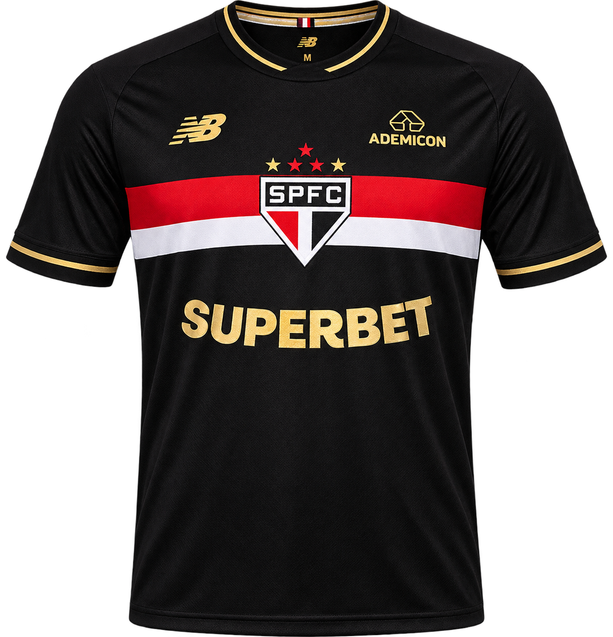 CAMISA DO SÃO PAULO III 25/26 PRETA - VERSÃO JOGADOR