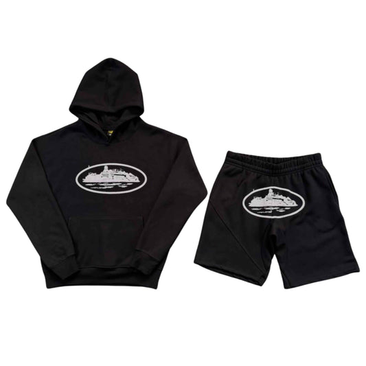 Conjunto Corteiz Moletom Island - Preto