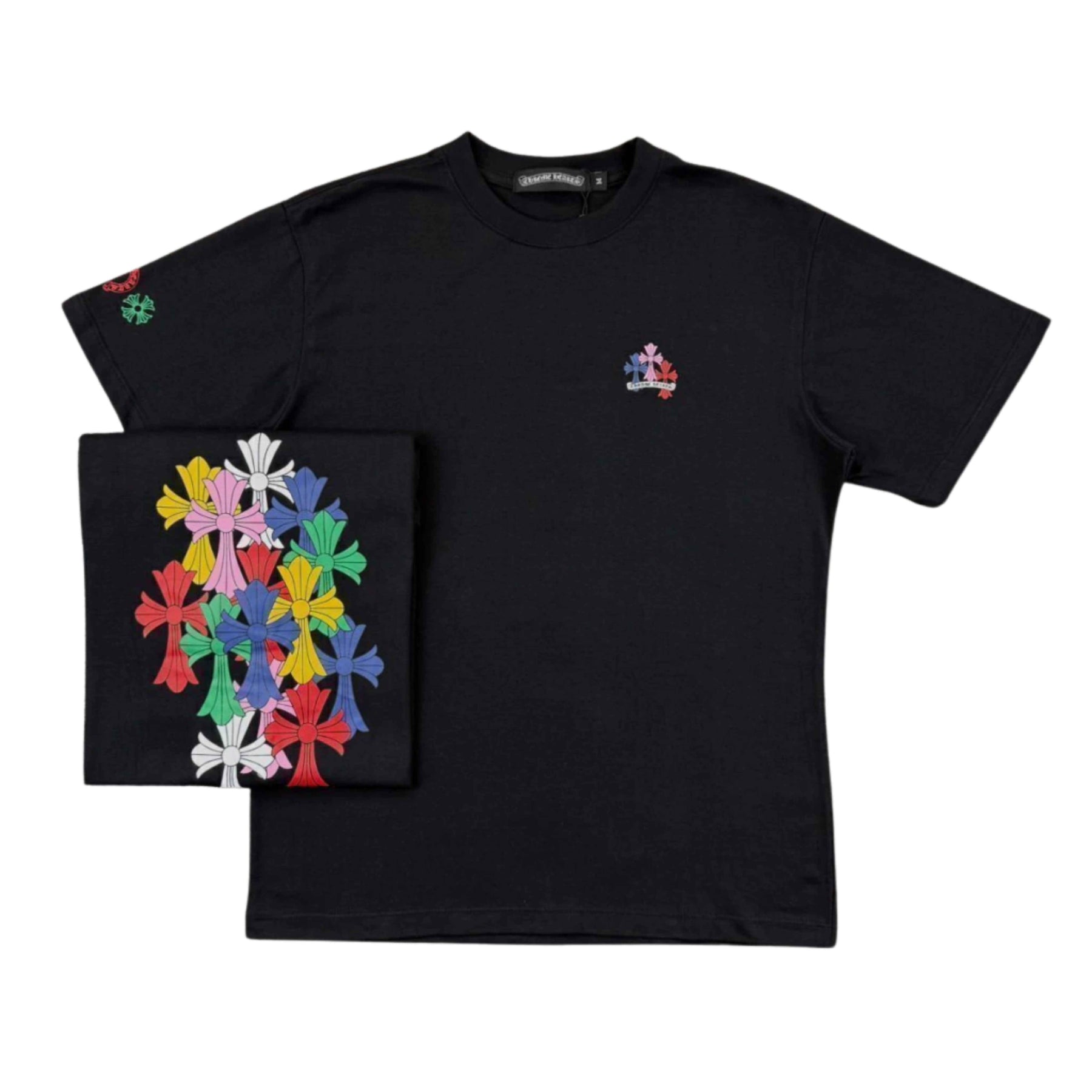 Camiseta Chrome Hearts Multi Color Cross Cemetery - Preta