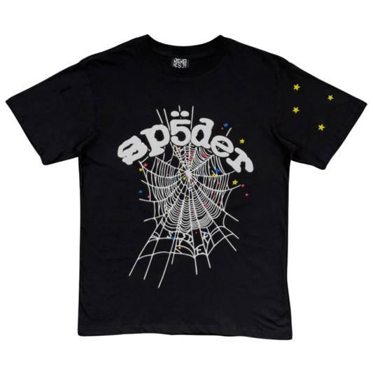 Camiseta Sp5der Web - Black White