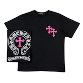 Camiseta Chrome Hearts Pink - Preta