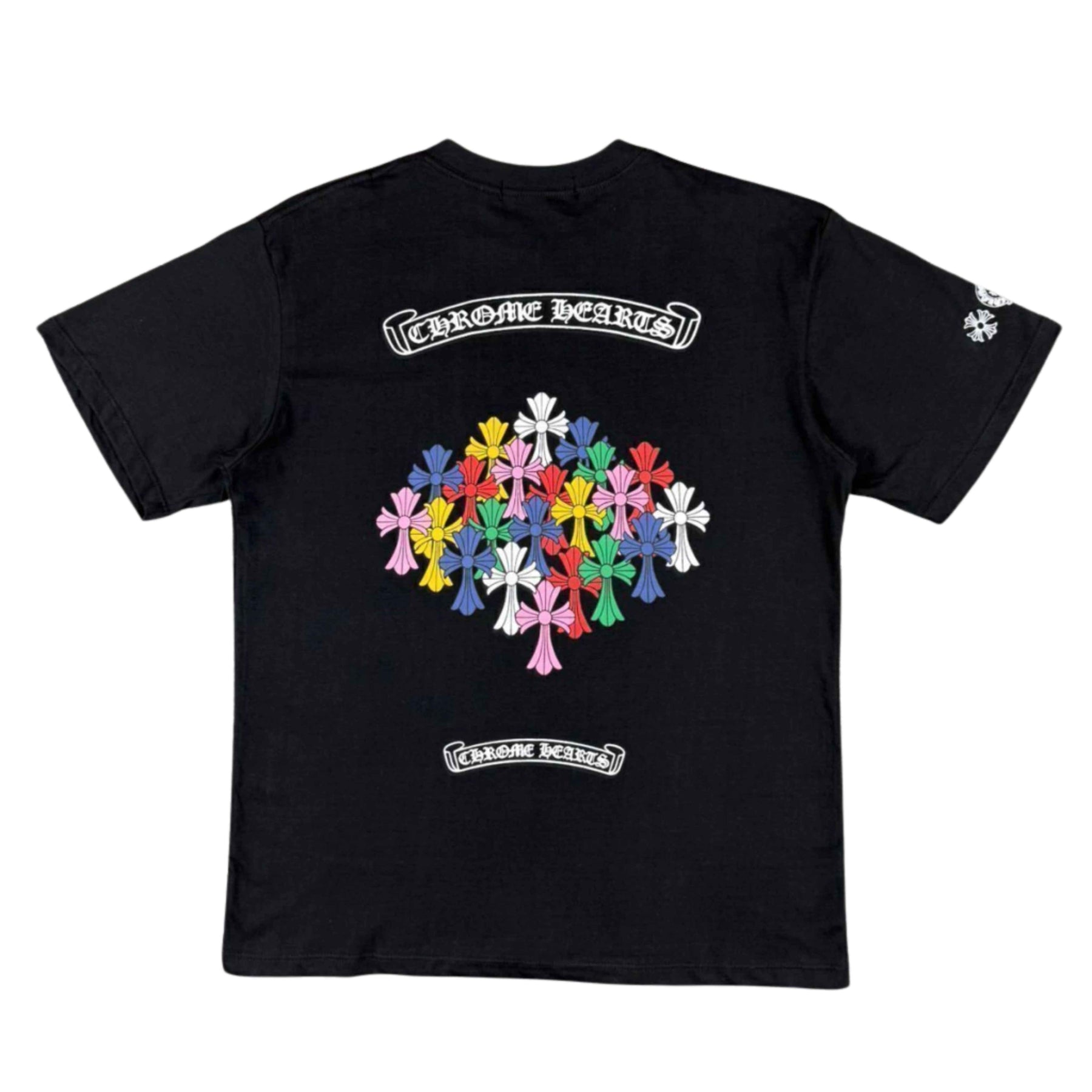 Camiseta Chrome Hearts Multicolor Cross - Preta