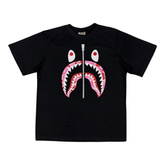 Camiseta Bape Camo Shark Pink - Preta