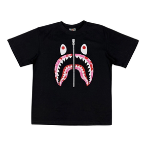 Camiseta Bape Camo Shark Pink - Preta