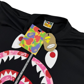 Camiseta Bape Camo Shark Pink - Preta