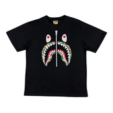 Camiseta Bape Camo Shark Multi Color - Preta