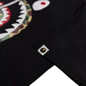 Camiseta Bape Camo Shark Multi Color - Preta