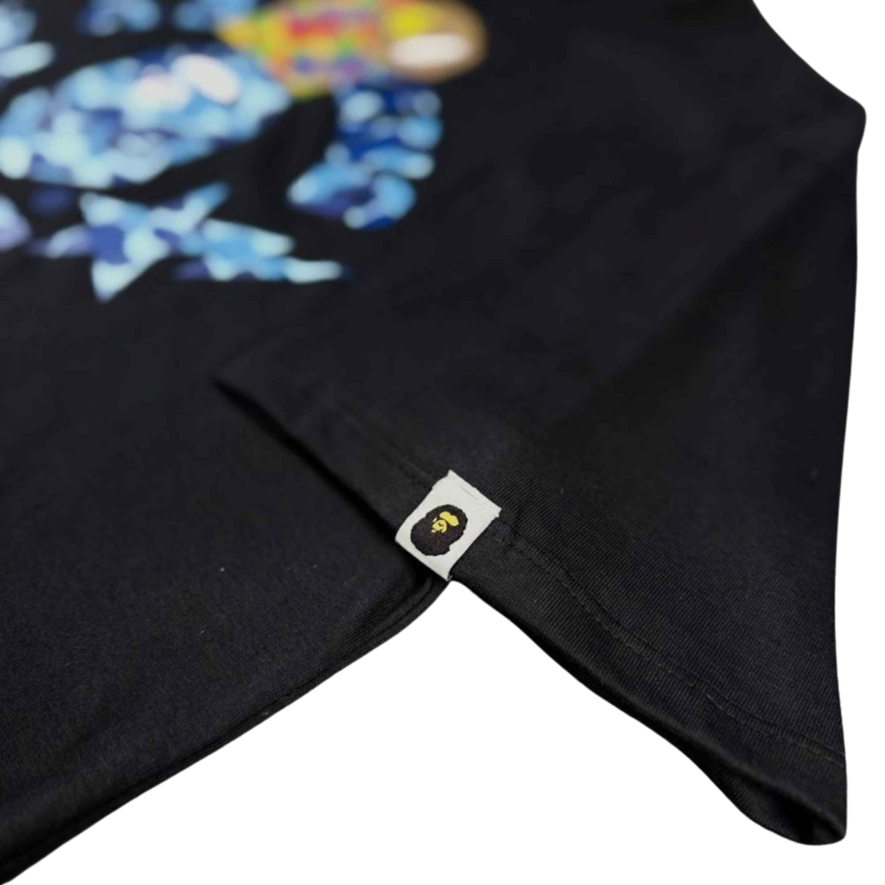 Camiseta Bape Camo Sta College Blue - Preta