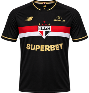 CAMISA DO SÃO PAULO III 25/26 PRETA - VERSÃO JOGADOR