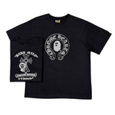 Camiseta BAPE x Chrome Hearts 2009 Baby Milo Horseshoe Logo Tee