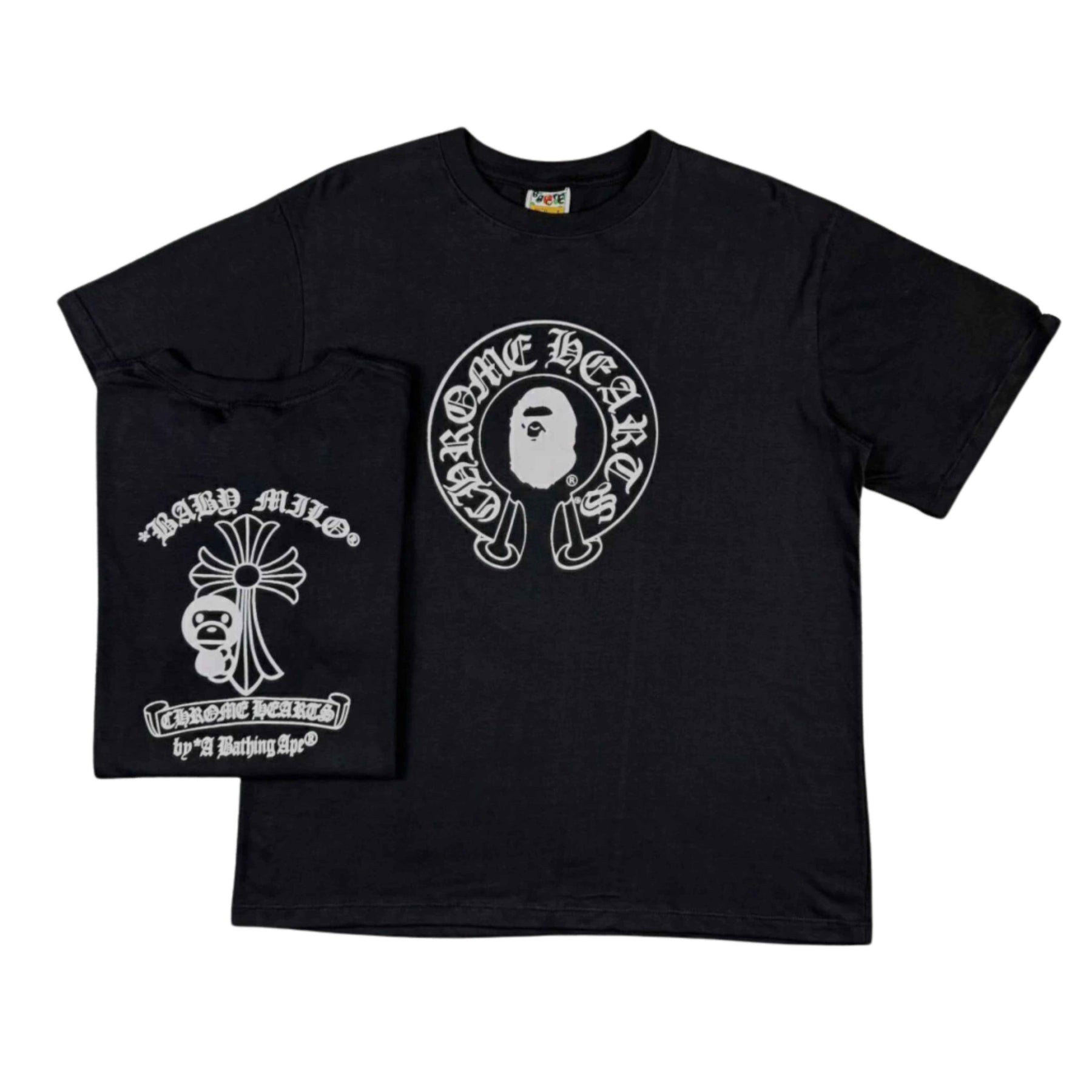 Camiseta BAPE x Chrome Hearts 2009 Baby Milo Horseshoe Logo Tee