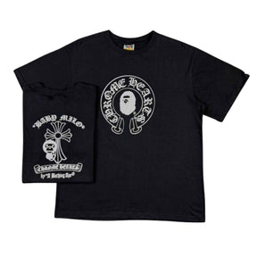 Camiseta BAPE x Chrome Hearts 2009 Baby Milo Horseshoe Logo Tee