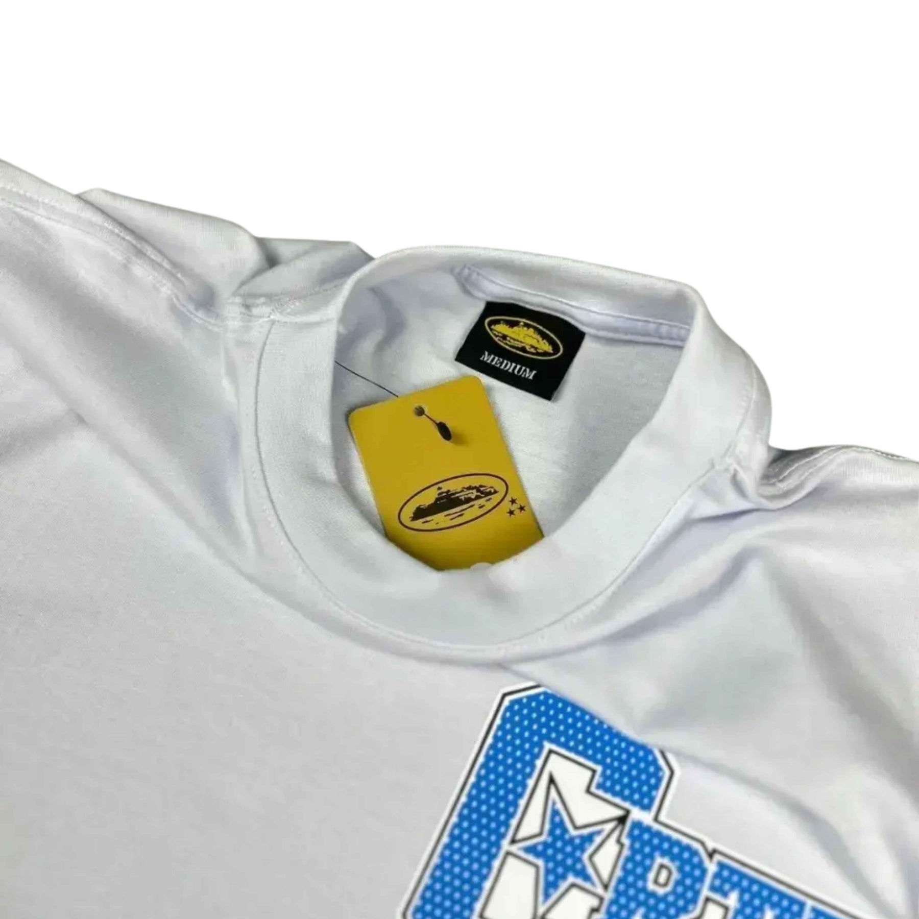 Camiseta Corteiz "Star RTW Blue" - Branca