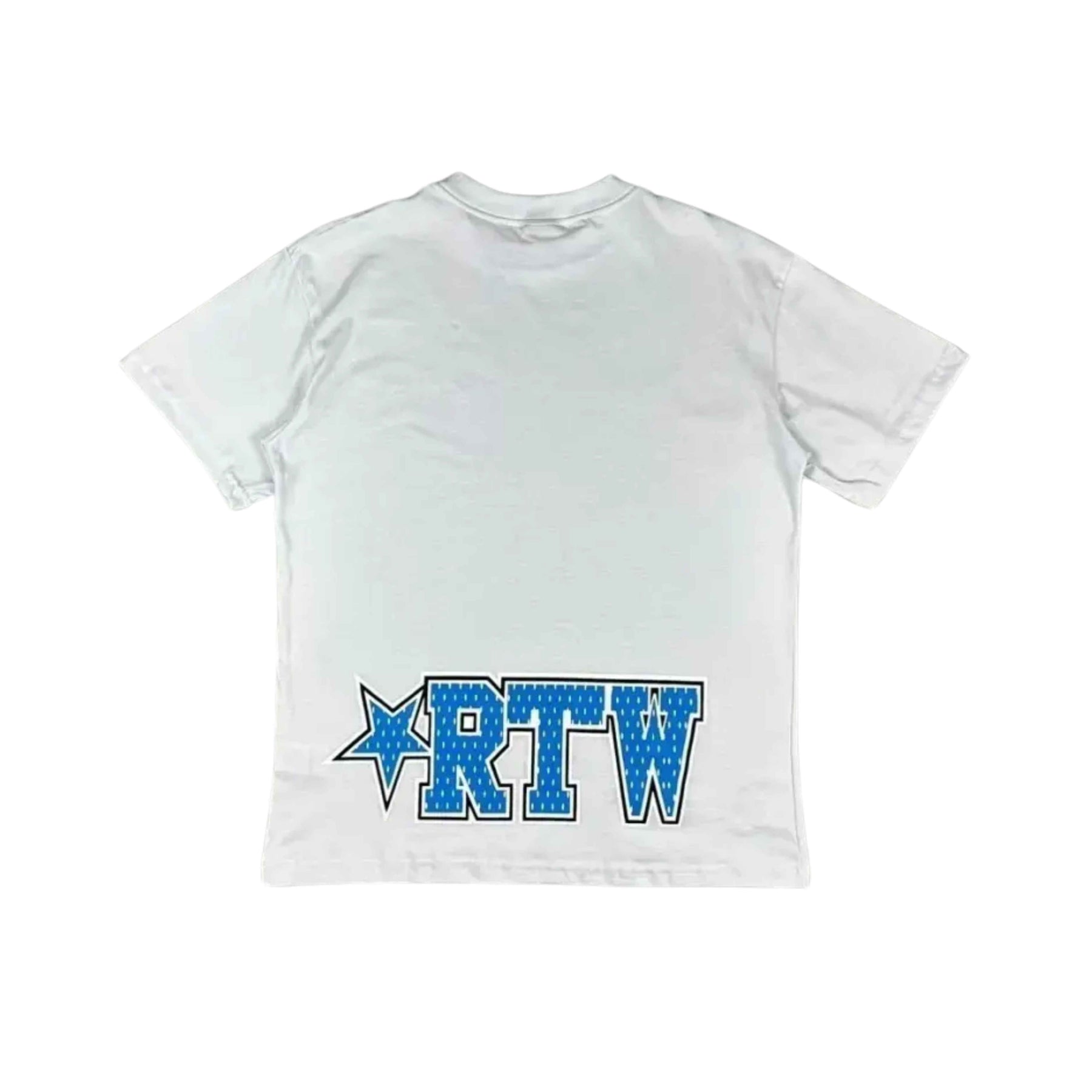 Camiseta Corteiz "Star RTW Blue" - Branca