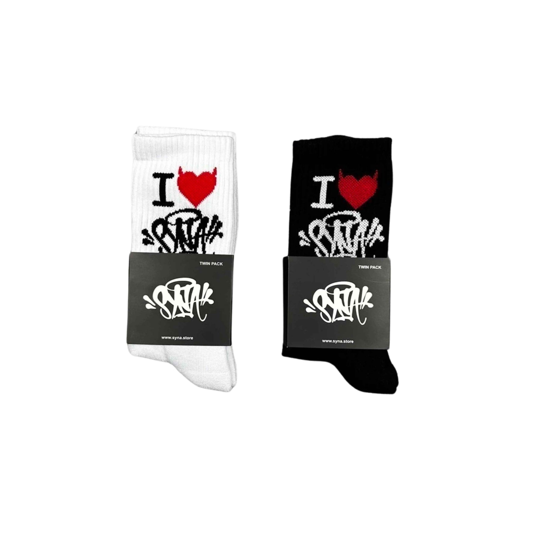 Meia Syna "I love Syna" - Black White